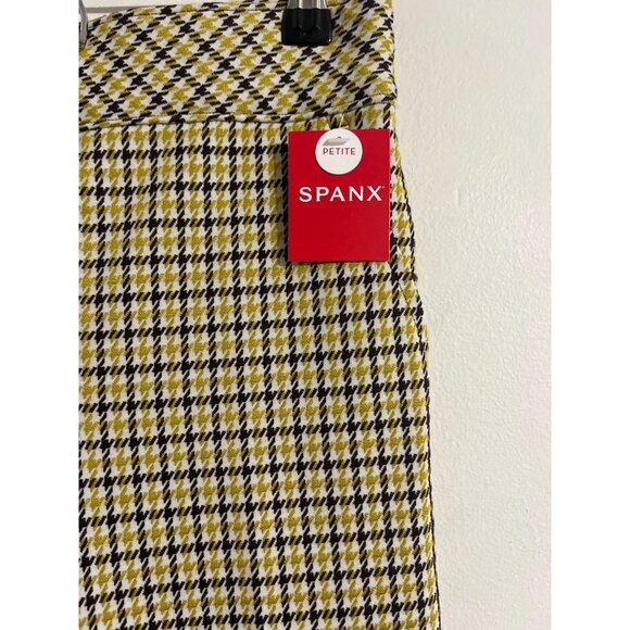 SPANX The Perfect Pant Kick Flare Houndstooth New Yellow/Black size XSmall - Picture 4 of 16